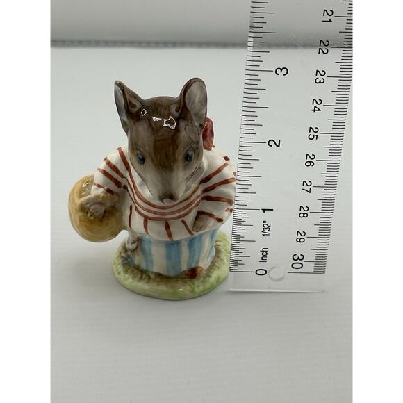 Vintage Beswick Beatrix Potter 1948 "Mrs Tittle Mouse" Porcelain Figurine RARE - Picture 8 of 10